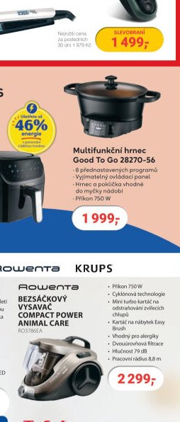 Rowenta Bezsáčkový vysavač Compact Power Animal Care RO3786EA