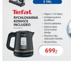 Tefal Rychlovarná konvice Includeo KI533811