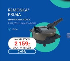 Remoska Prima limitovaná edice P31F/03 2l glass gold