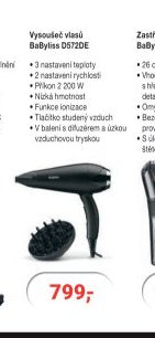 Vysoušeč vlasů BaByliss D572DE