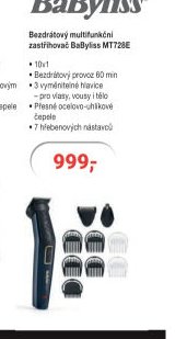 Bezdrátový multifunkční zastřihovač BaByliss MT728E