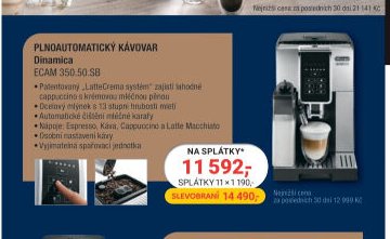 PLNOAUTOMATICKÝ KÁVOVAR Dinamica ECAM 350.50.SB