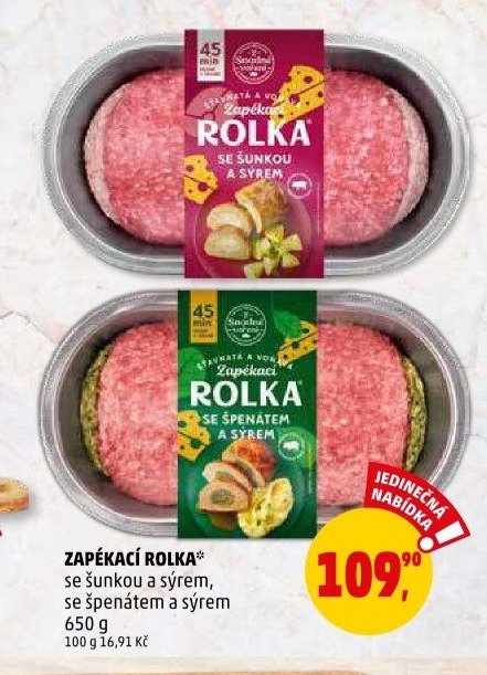 ZAPÉKACÍ ROLKA* se šunkou a sýrem