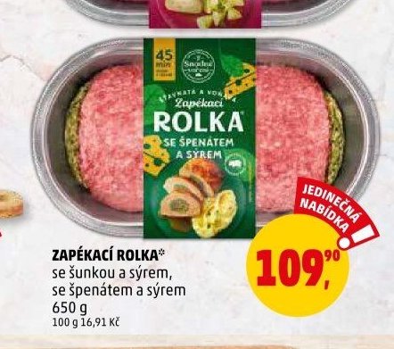 ZAPÉKACÍ ROLKA* se špenátem a sýrem
