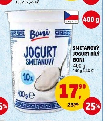 SMETANOVÝ JOGURT BÍLÝ BONI