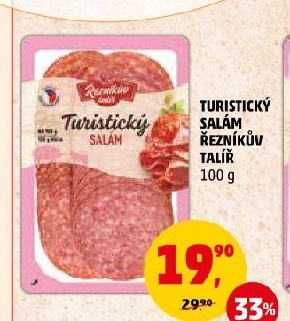 TURISTICKÝ SALÁM ŘEZNÍKŮV TALÍŘ 100 g