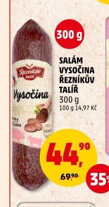 SALÁM VYSOČINA ŘEZNÍKŮV TALÍŘ 300 g