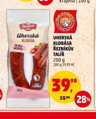 UHERSKÁ KLOBÁSA ŘEZNÍKŮV TALÍŘ 200 g