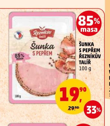 ŠUNKA S PEPŘEM ŘEZNÍKŮV TALÍŘ