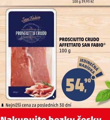 PROSCIUTTO CRUDO AFFETTATO SAN FABIO