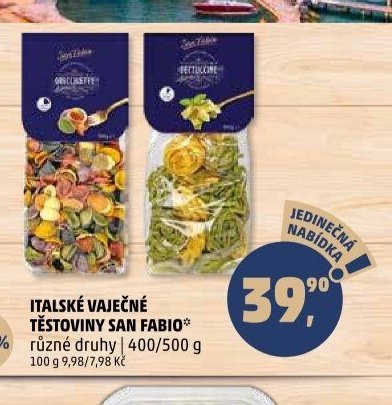 ITALSKÉ VAJEČNÉ TĚSTOVINY SAN FABIO