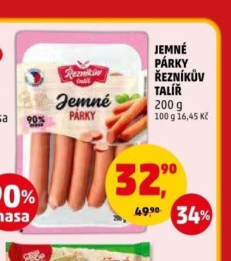 Jemné párky Řezníkův talíř