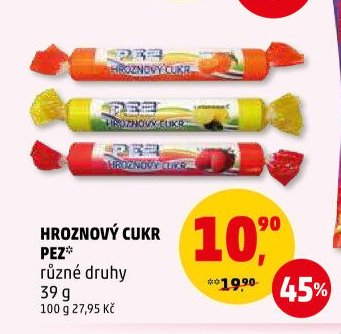 Hroznový cukr PEZ