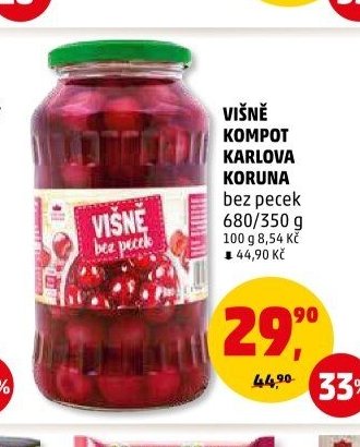 Višně kompot Karlova Koruna