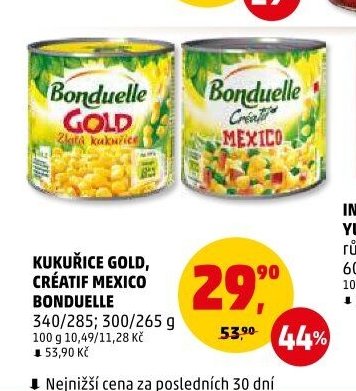 Kukuřice Gold, Créatif Mexico Bonduelle