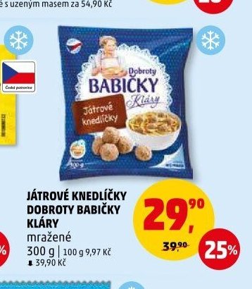Játrové knedlíčky Dobroty Babičky Kláry