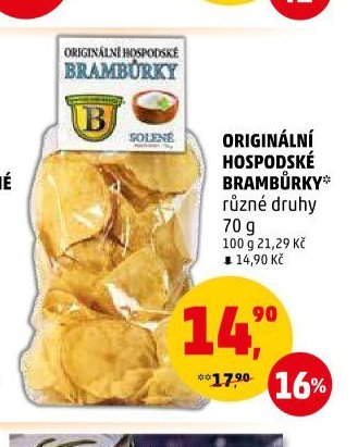 ORIGINÁLNÍ HOSPODSKÉ BRAMBŮRKY různé druhy