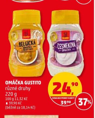 OMÁČKA GUSTITO různé druhy