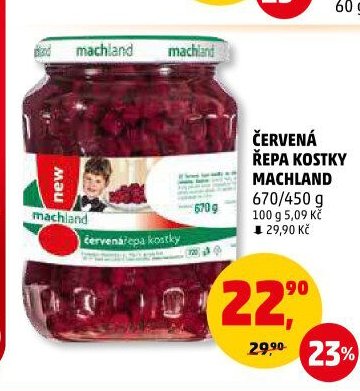 ČERVENÁ ŘEPA KOSTKY MACHLAND