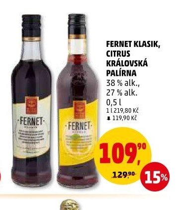 Fernet Klasik, Citrus královská palírna