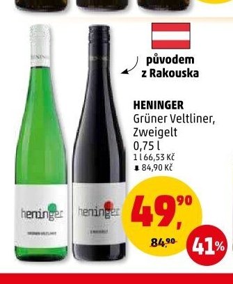 Heninger Grüner Veltliner, Zweigelt