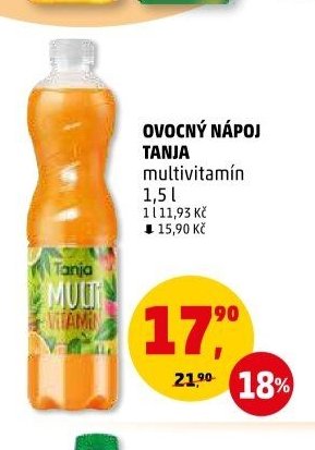 Ovocný nápoj Tanja multivitamin 1,5 l