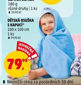 DĚTSKÁ OSUŠKA S KAPUCÍ