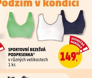 SPORTOVNÍ BEZEŠVÁ PODPRSENKA