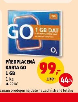 PŘEDPLACENÁ KARTA GO