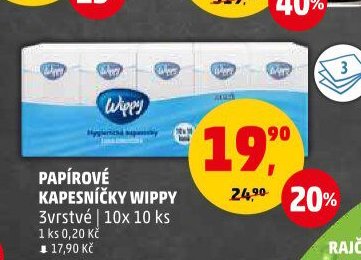 PAPÍROVÉ KAPESNÍČKY WIPPY