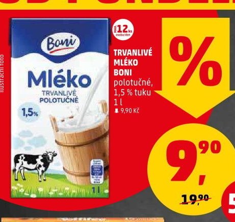 Trvanlivé mléko Boni