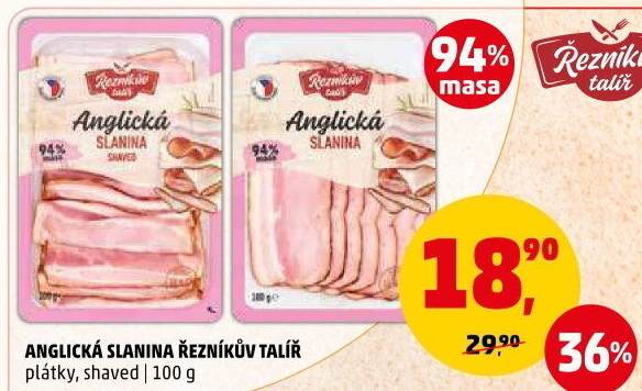 Anglická slanina Řezníkův talíř
