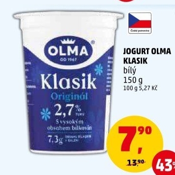 Bílý jogurt Klasik Olma