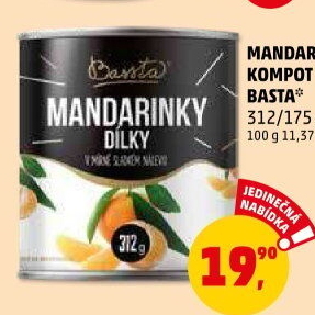 Kompot mandarinky Bassta