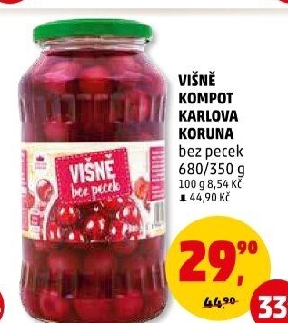 Kompot Višně Karlova Koruna