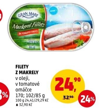 Makrela filety v oleji Gran Mare