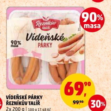 Párky vídeňské Řezníkův talíř