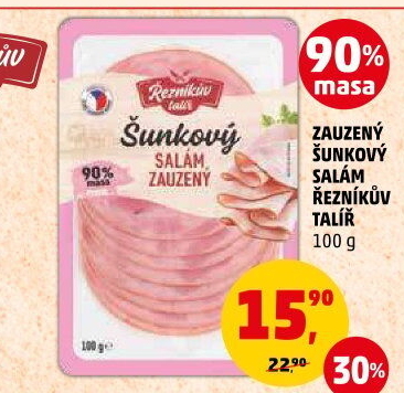 Salám šunkový zauzený Řezníkův talíř