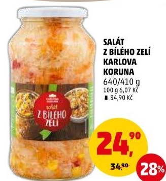 Salát z bílého zelí Karlova Koruna
