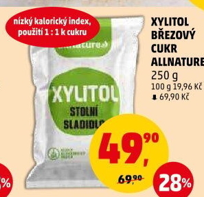 Sladidlo březový cukr Xylitol Allnature