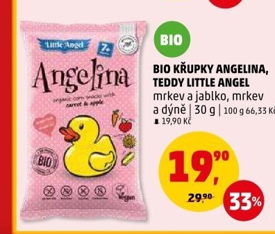 Snack bez lepku pro děti bio Angelina Little Angel