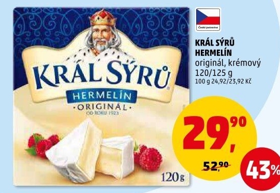 Sýr Hermelín Král sýrů