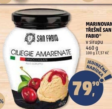 Třešně s amaretem San Fabio