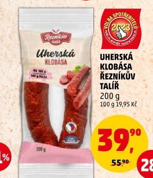Uherská klobása Řezníkův talíř