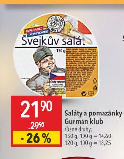 Šaláty a pomazánky Gurmán klub