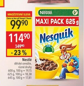Nestlé dětské cereálie