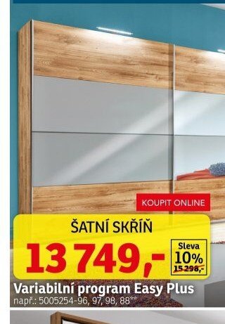 Šatní skříň Variabilní program Easy Plus