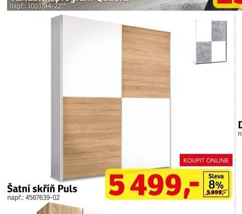 Šatní skříň Puls