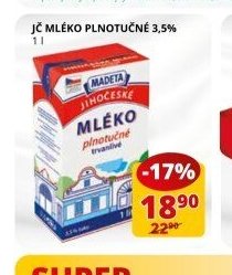 Jč mléko plnotučné 3,5%