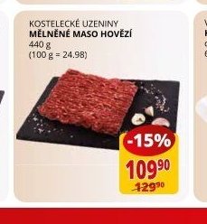 Kostelecké uzeniny Mělněné maso hovězí